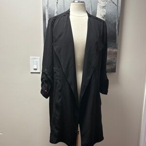 Elegant Black open long blazer
